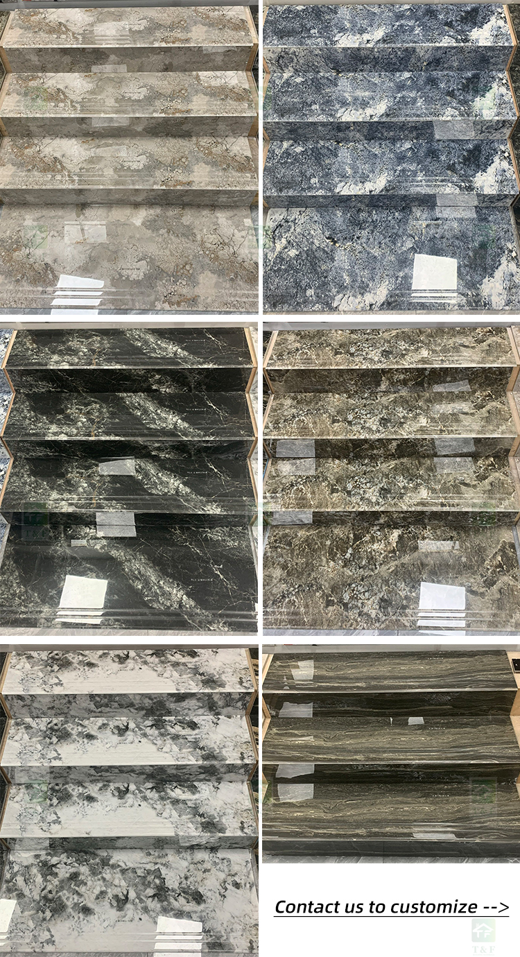 Modern Wear-resistant Porcelain Stairs 300*1200mm Step Ceramic Tiles Stairs Stair Step Integrated Porcelain Tile