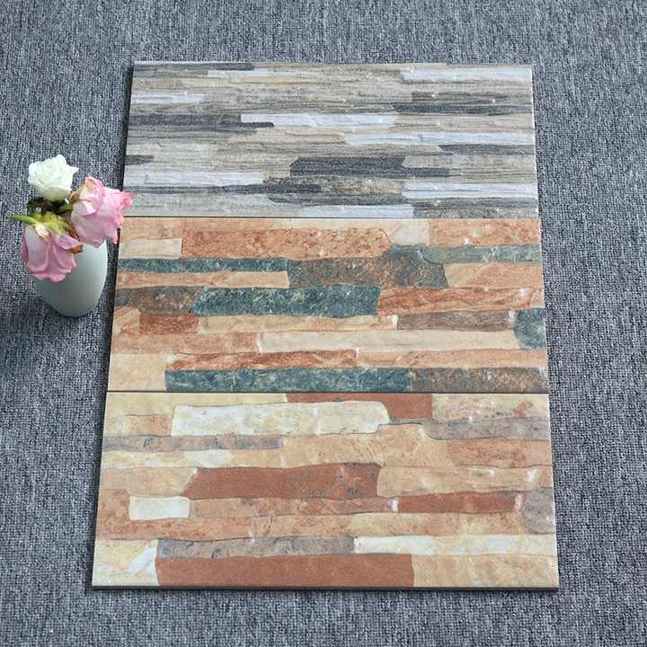 Hot Selling 200*400mm 3D Concave Convex Porcelain Interior and Exterior Decor Wall Tiles