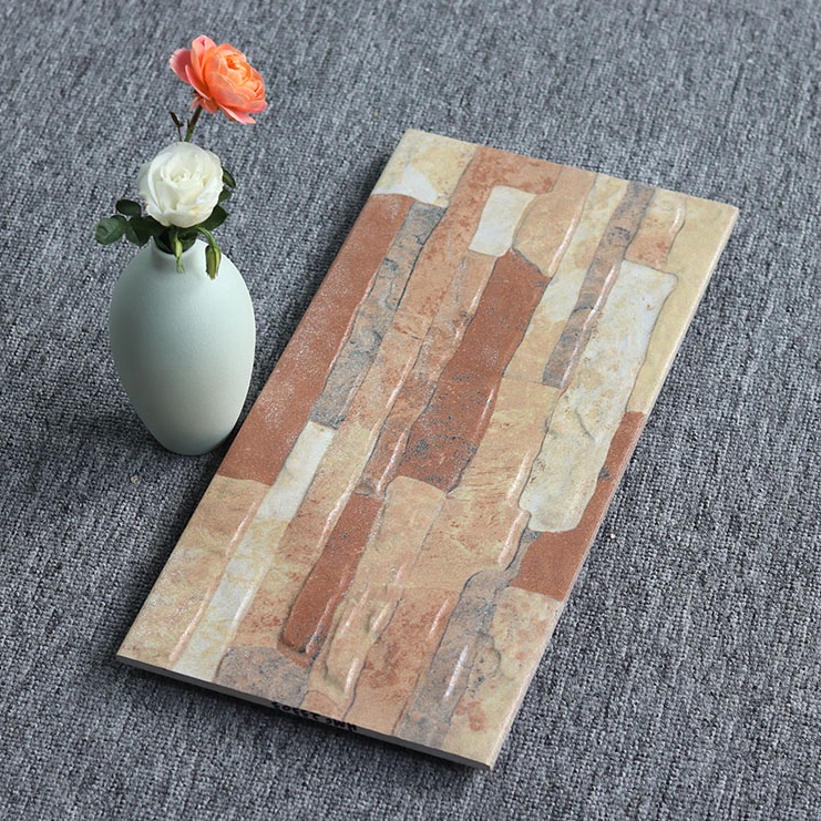 200*400 Culture Stone Background Outdoor Courtyard Balcony Porcelain Rustic Exterior Wall Tiles