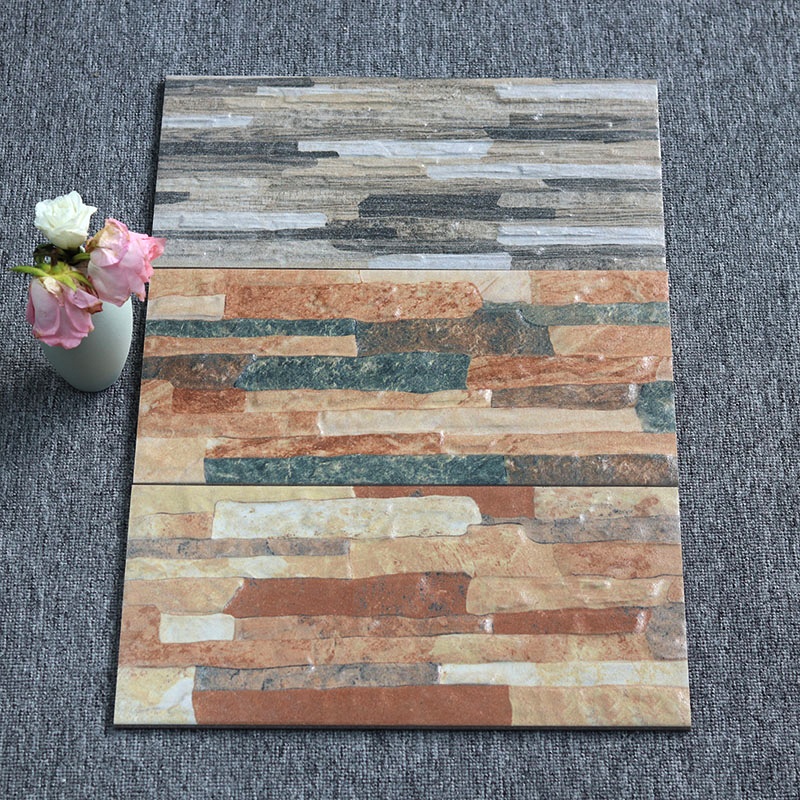 200*400 Culture Stone Background Outdoor Courtyard Balcony Porcelain Rustic Exterior Wall Tiles