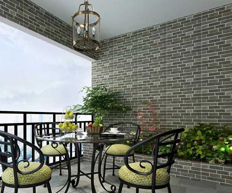 200*400 Culture Stone Background Outdoor Courtyard Balcony Porcelain Rustic Exterior Wall Tiles