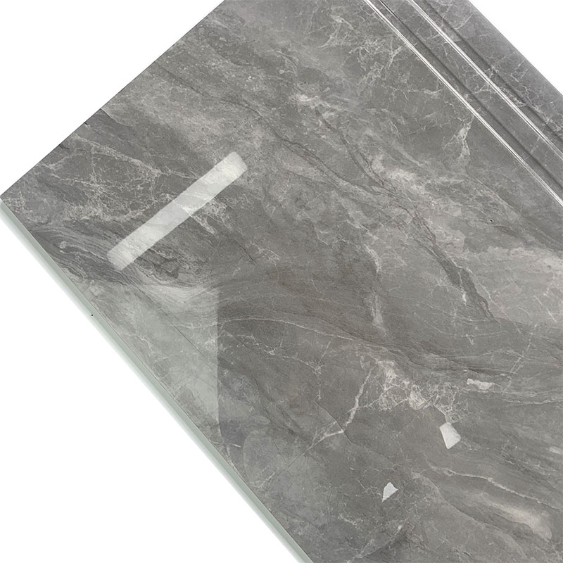 High Glossy Anti Slip Full Body Foshan Marble Look Tiles Glazed Polished Porcelain Indoor Staircase Step Tiles
