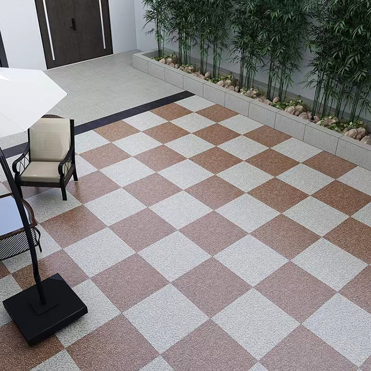 Foshan Red Color Non Slip Indoor and Outdoor Patio Garage Porcelain Granite Stone Floor Tiles