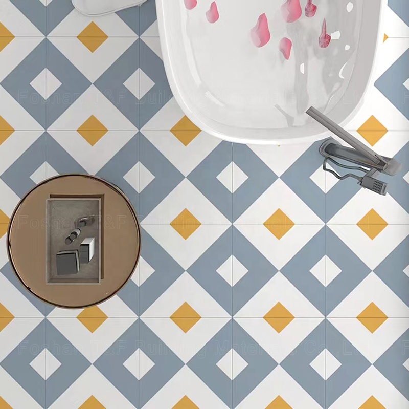 Interior 300 X 300 Colorful Pattern Non Slip Matt Glazed Porcelain Ceramic 3D Art Wall and Floor Tiles