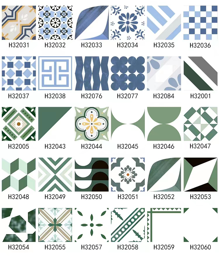 Interior 300 X 300 Colorful Pattern Non Slip Matt Glazed Porcelain Ceramic 3D Art Wall and Floor Tiles