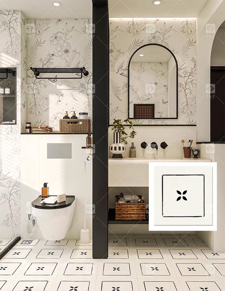 Interior 300 X 300 Colorful Pattern Non Slip Matt Glazed Porcelain Ceramic 3D Art Wall and Floor Tiles