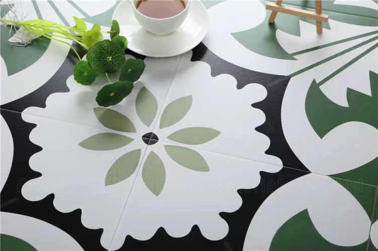 Moroccan Retro Dark Green Color Ceramics Tiles for Bathroom Kitchen Balcony Floor and Wall Design