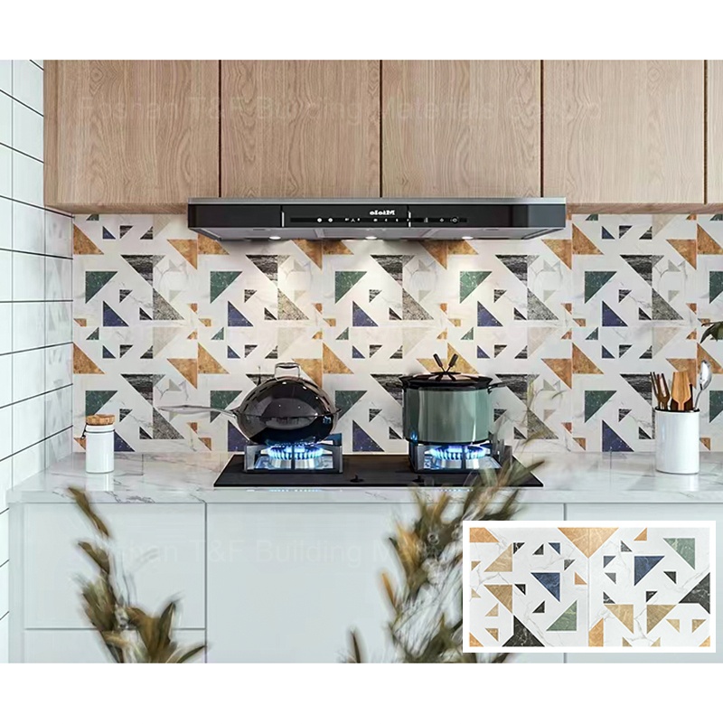 300*300 Nordic Continuous Geometric Colorful Kitchen Wall Cladding Floor Pattern Tile