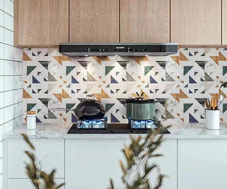 30x30 Nordic Style Small Square Mosaic Flower Porcelain Kitchen Wall Ceramic Balcony Floor Tiles