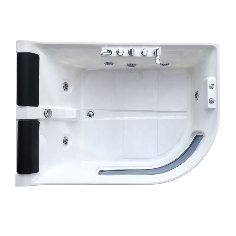 Indoor 2 Person Couple Spa Bath Hydromassage Jetted Tub Air Bubble Massage Corner Bathtub