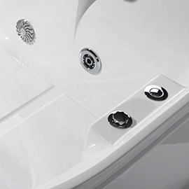 Indoor 2 Person Couple Spa Bath Hydromassage Jetted Tub Air Bubble Massage Corner Bathtub