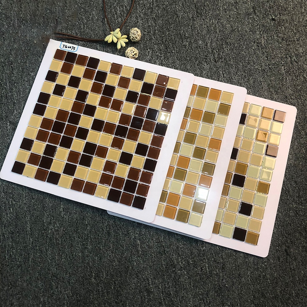 Factory Supply 300x300mm Kitchen Bathroom Wall Decor Outdoor Swimming Crystal Pool  Tiles Glass Mosaics