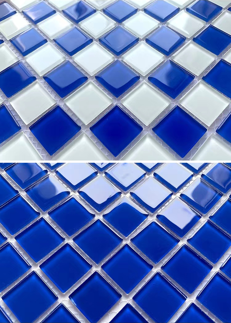 Factory Supply 300x300mm Kitchen Bathroom Wall Decor Outdoor Swimming Crystal Pool Tiles Glass Mosaics