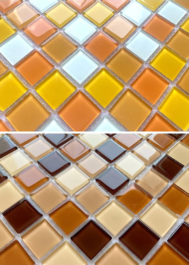 Factory Supply 300x300mm Kitchen Bathroom Wall Decor Outdoor Swimming Crystal Pool Tiles Glass Mosaics