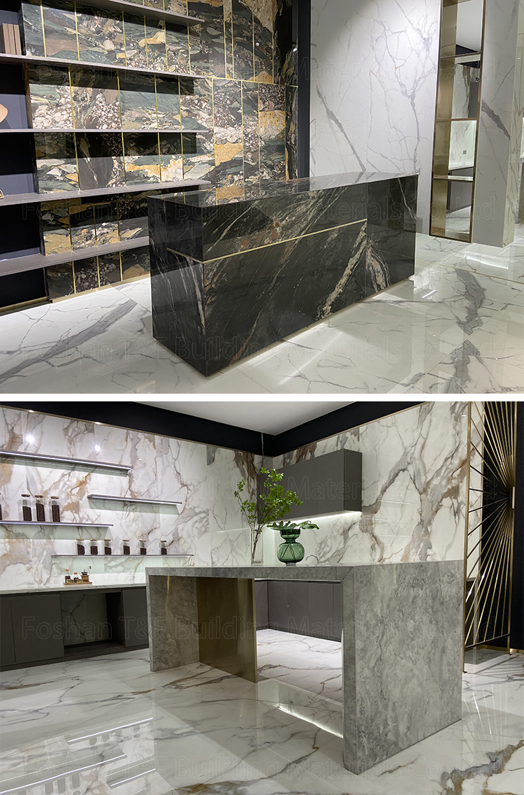 Phoenix Crystal Artificial Stone Wall Cladding Kitchen Countertop Big Slab Vanity Tops
