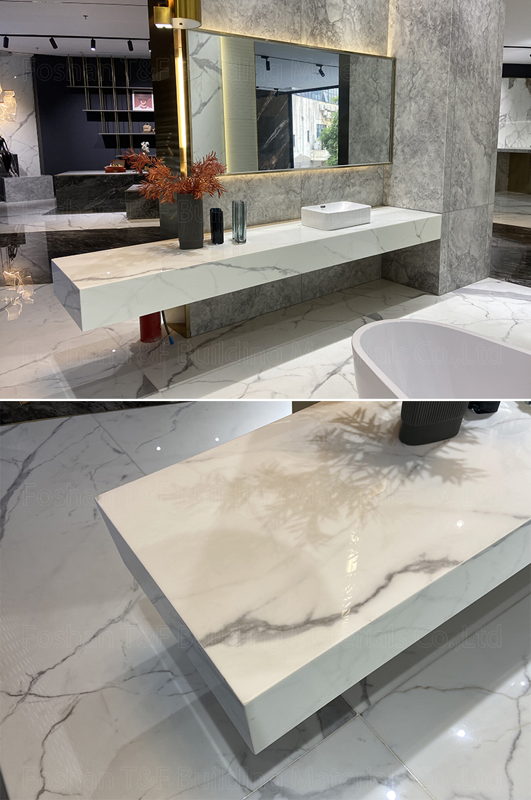 Phoenix Crystal Artificial Stone Wall Cladding Kitchen Countertop Big Slab Vanity Tops