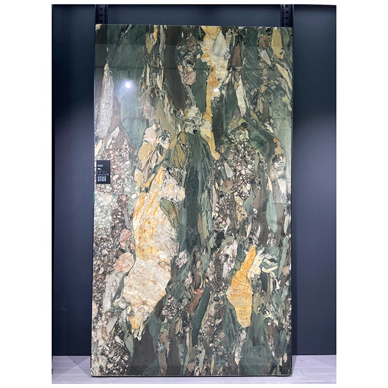 Luxury Solid Surface Phoenix Crystal Artificial Marble Stone Slab for TV Background Bathroom Wall Mural