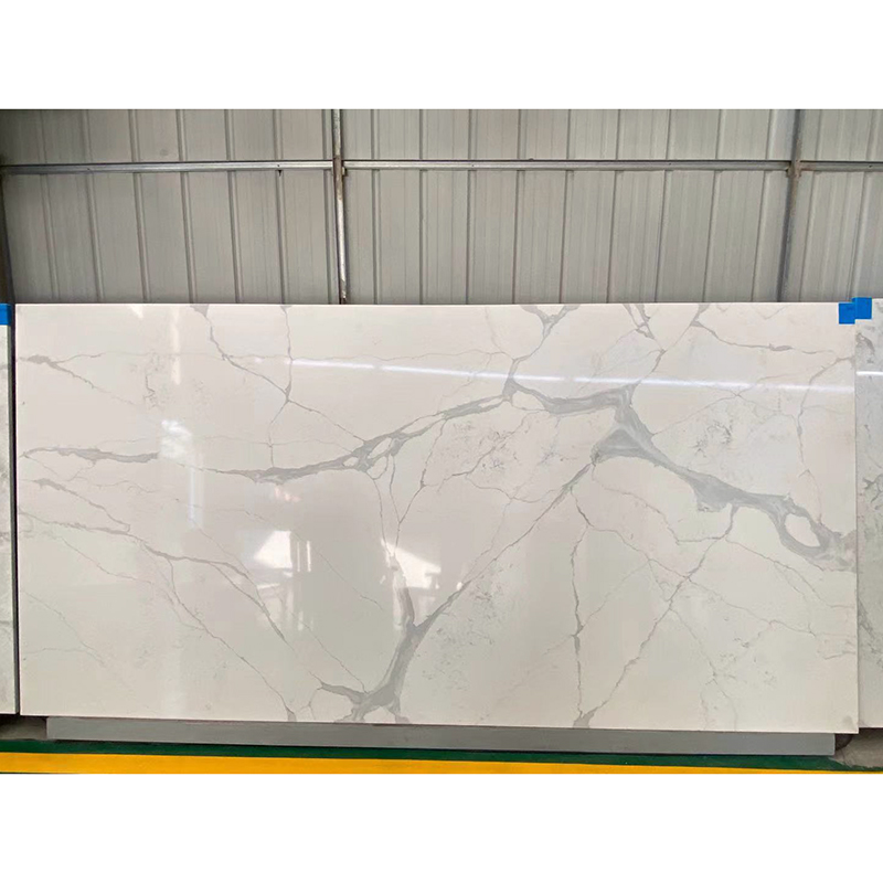 China Wholesale Polished Natural Floor Stone Countertop Price Carrara White Marble Quartz Big Slab for Project