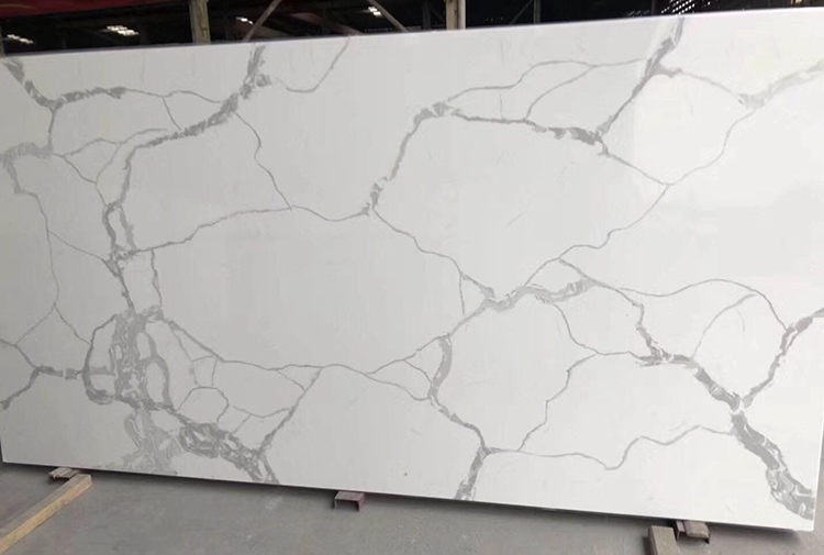 China Wholesale Polished Natural Floor Stone Countertop Price Carrara White Marble Quartz Big Slab for Project