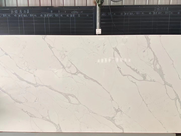 China Wholesale Polished Natural Floor Stone Countertop Price Carrara White Marble Quartz Big Slab for Project
