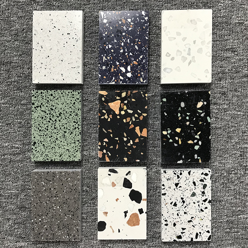 China High Quality Cement Multicoloured Terrazzo Stone Kitchen Work Table Top Slabs Tile for Floor and Wall