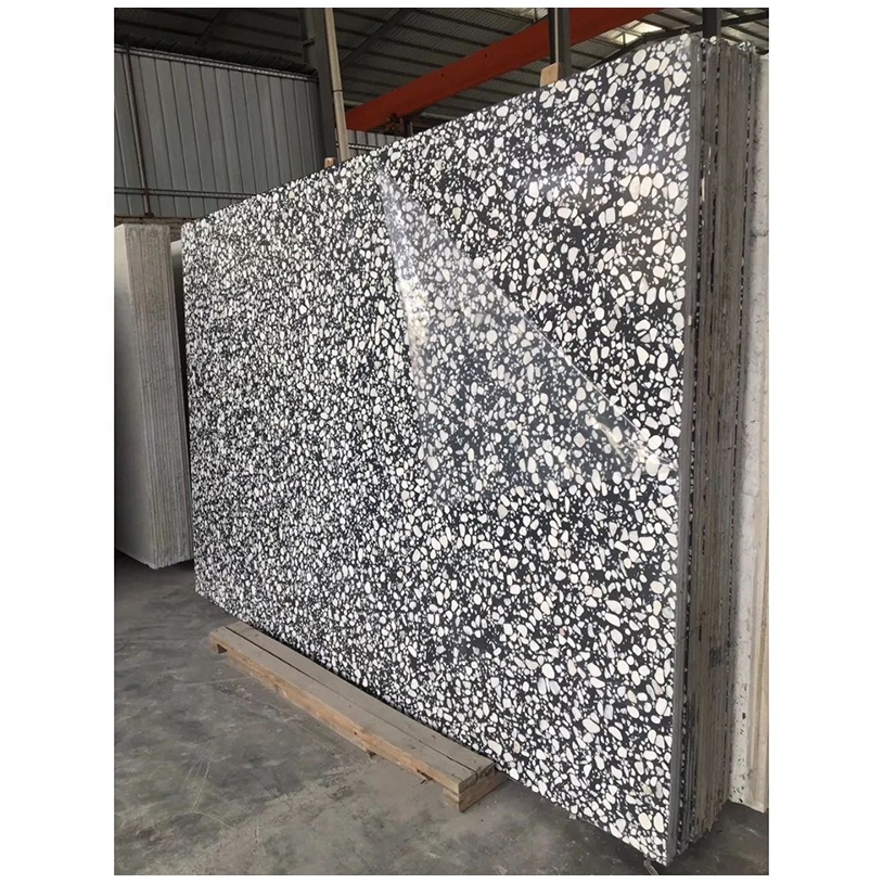 China High Quality Cement Multicoloured Terrazzo Stone Kitchen Work Table Top Slabs Tile for Floor and Wall