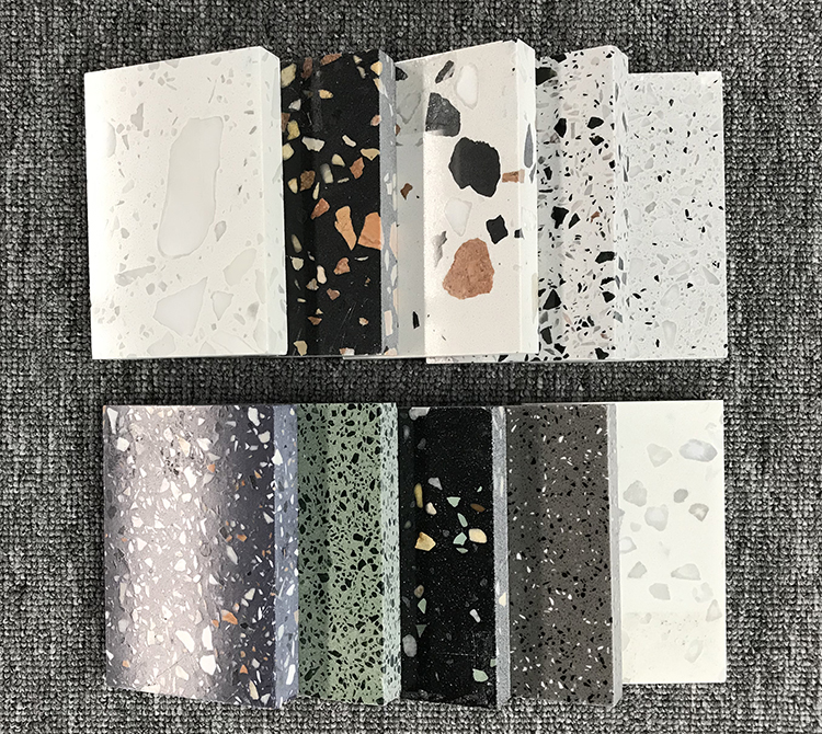 China High Quality Cement Multicoloured Terrazzo Stone Kitchen Work Table Top Slabs Tile for Floor and Wall