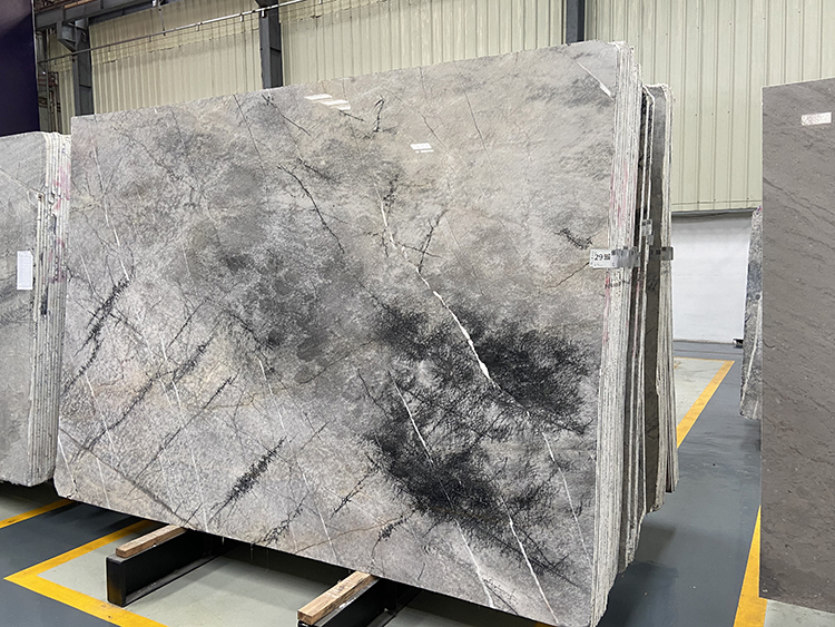 White Grey Marble Natural Stone Big Slab Tile Floor Wall Stairs Step Kitchen Top Dinner Table
