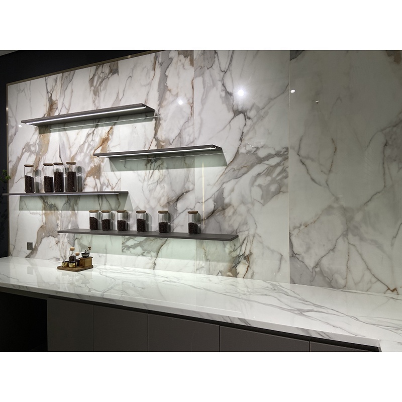 China Supplier Phoenix Crystal White Artificial Marble Stone Countertop Flooring Decoration Wall Big Slab
