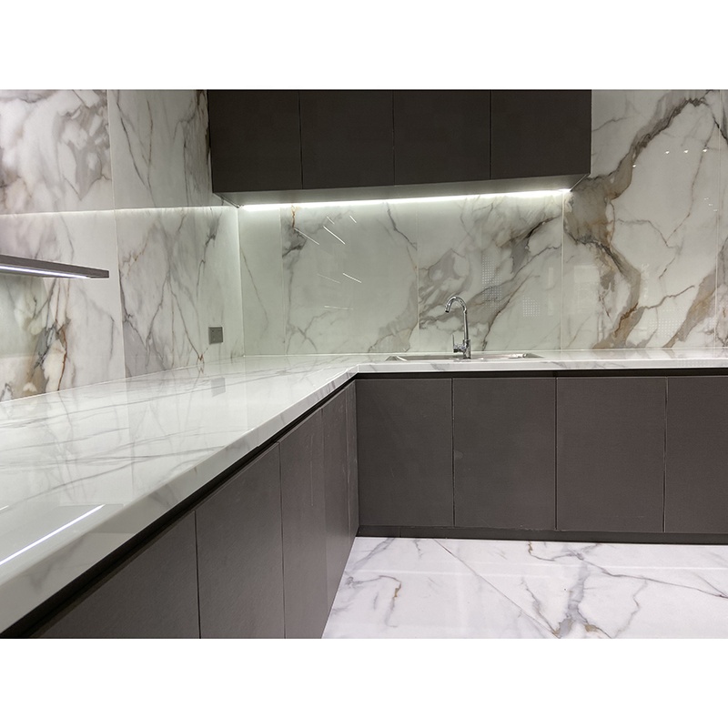 China Supplier Phoenix Crystal White Artificial Marble Stone Countertop Flooring Decoration Wall Big Slab