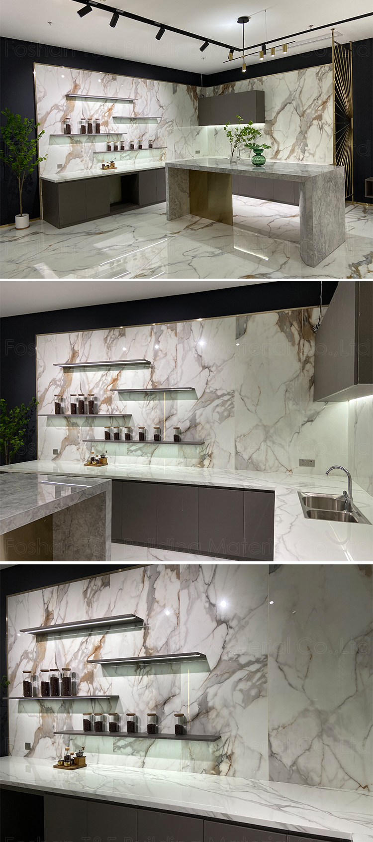 China Supplier Phoenix Crystal White Artificial Marble Stone Countertop Flooring Decoration Wall Big Slab
