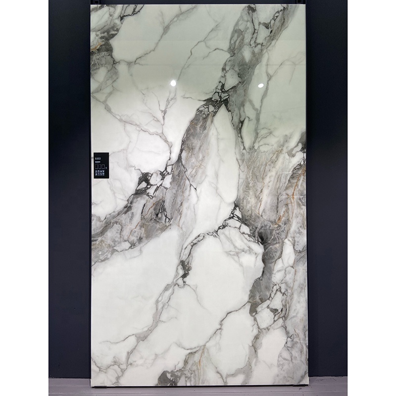 Chinese Phoenix Crystal White Artificial Arabescato Marble Stone Tiles Center Table Top Basin Sink Slab