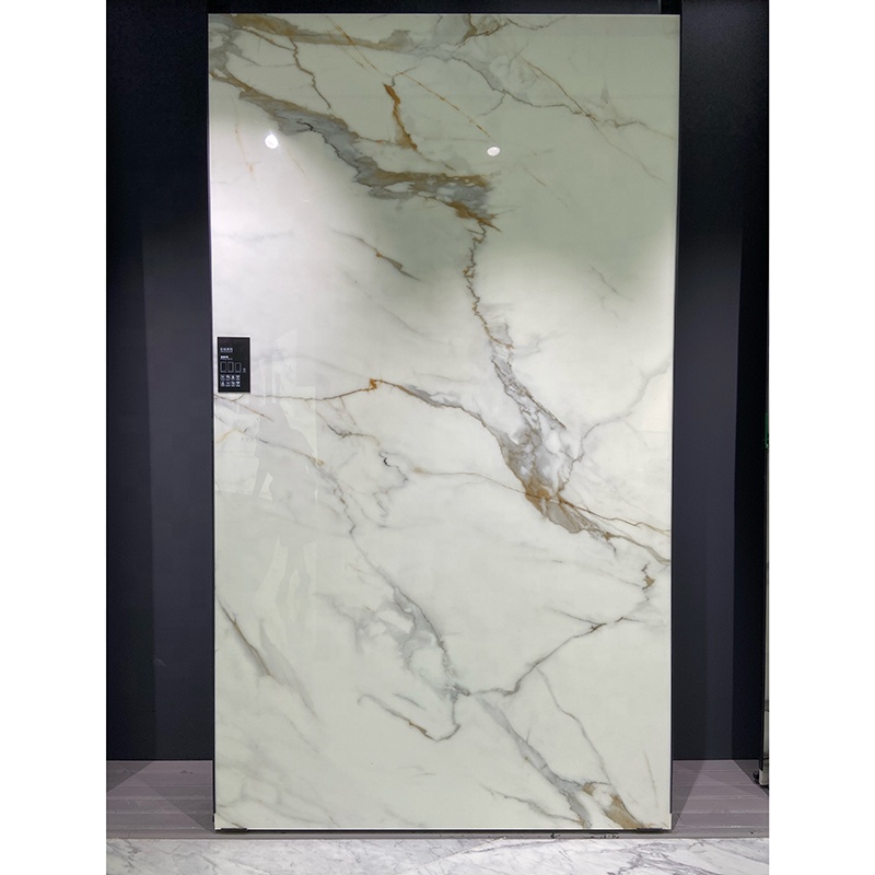 Chinese Phoenix Crystal White Artificial Arabescato Marble Stone Tiles Center Table Top Basin Sink Slab