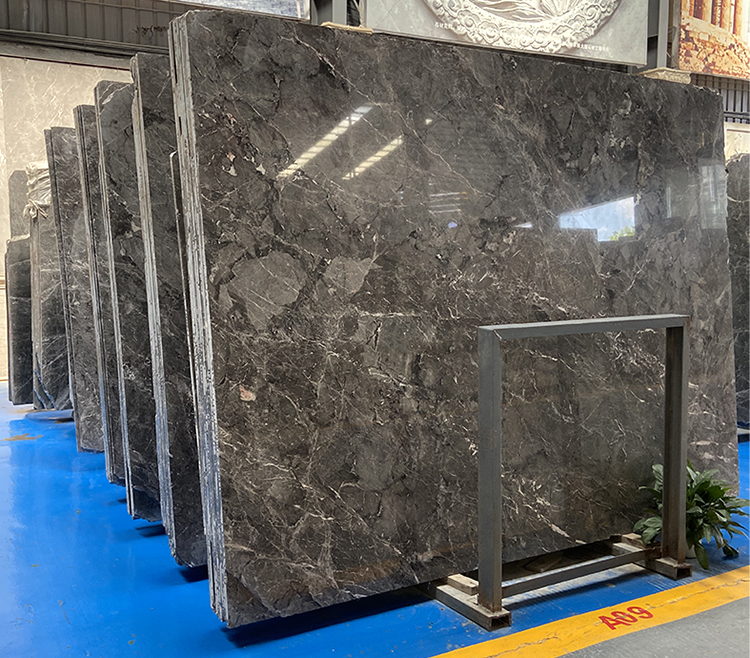 Cheap Chinese Dark Brown Turkey Marble Price Thin Slab Flooring Tile Stone for Coffee Table Top