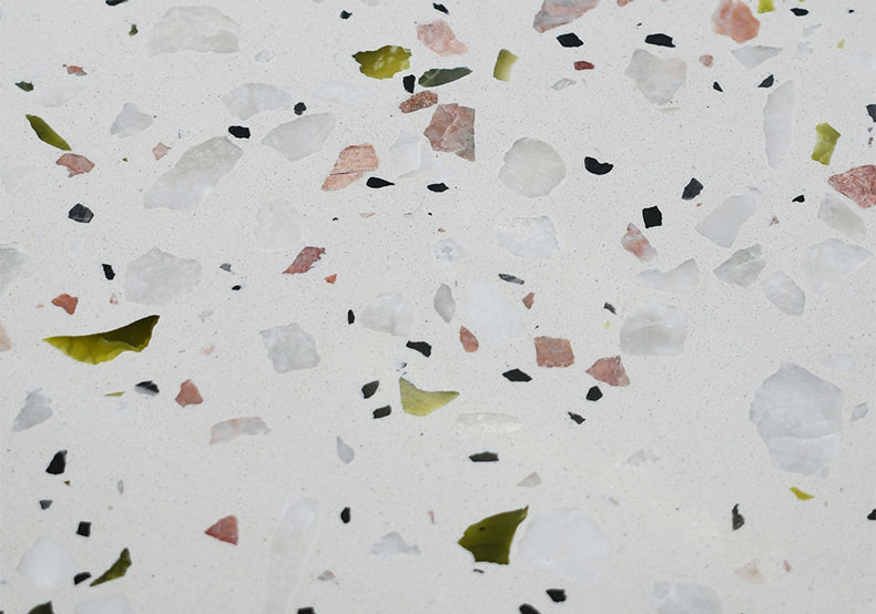 Colorful Artificial Granite Stone Glass Flakes Terrazo Table Flooring Tile Precast Terrazzo