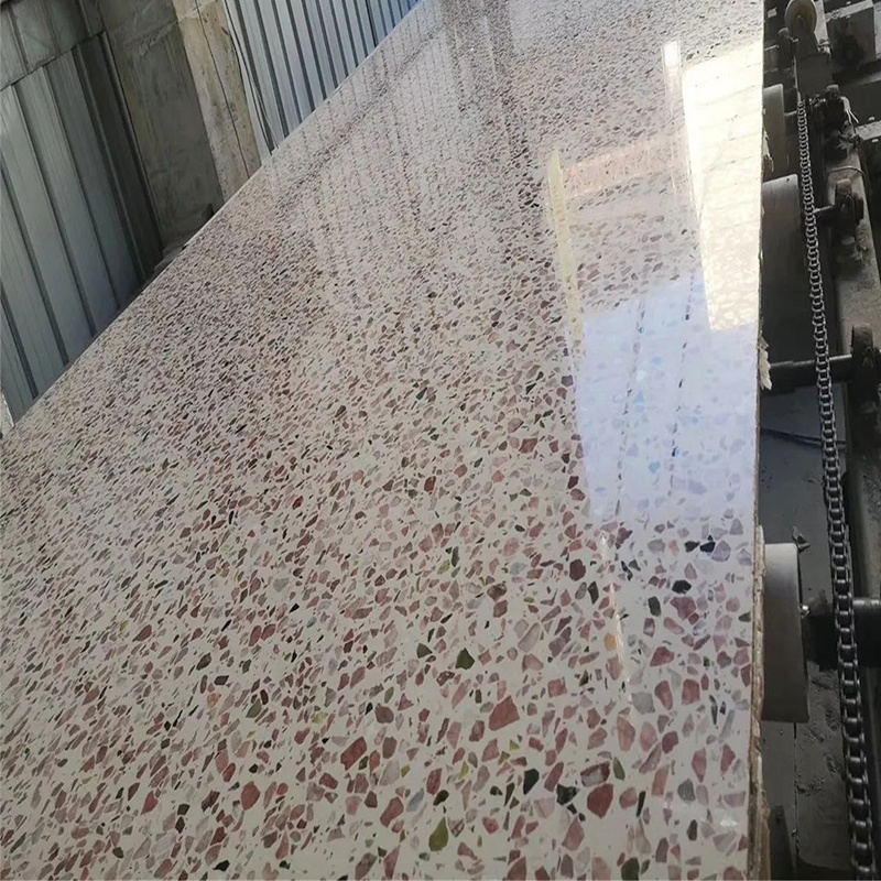 Colorful Artificial Granite Stone Glass Flakes Terrazo Table Flooring Tile Precast Terrazzo