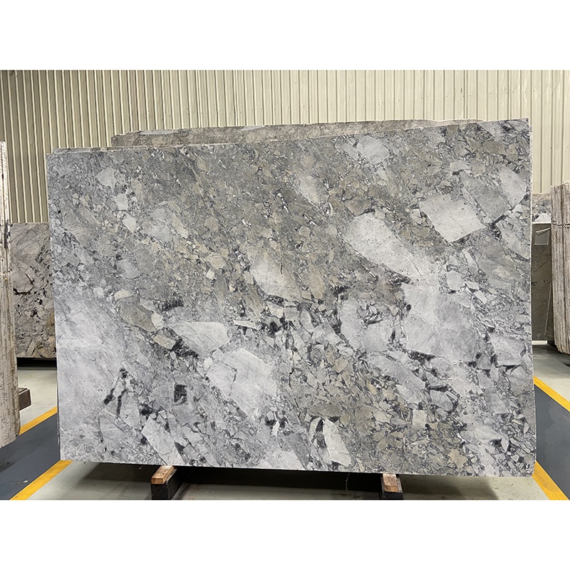 Italian Interior Wall Floor Decoration Grey Marble Big Slabs Polished Slate Natural Marble Stone