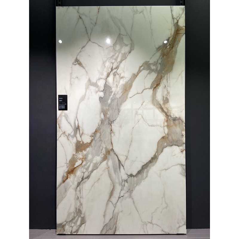 Foshan Phoenix Crystal White Dining Table Artificial Marble Stone Slabs Tiles for Floor and Wall