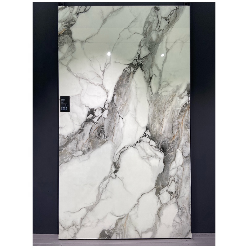 Foshan Phoenix Crystal White Dining Table Artificial Marble Stone Slabs Tiles for Floor and Wall