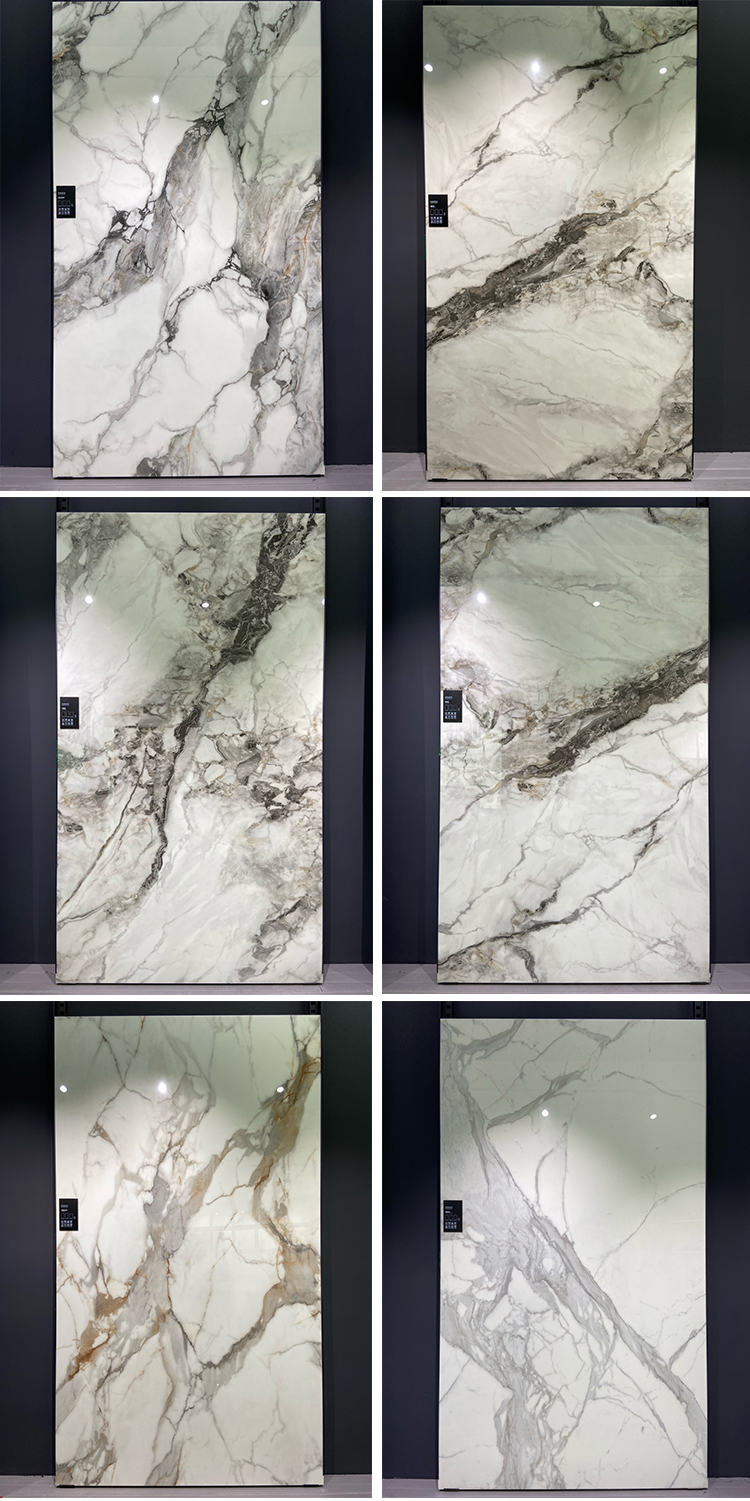 Foshan Phoenix Crystal White Dining Table Artificial Marble Stone Slabs Tiles for Floor and Wall