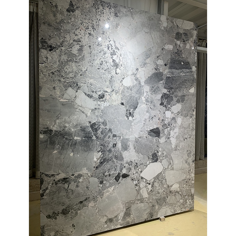 Polished Grey Natural Marble Big Slab Price for Wall Flooring Tile Background Kitchen Counter Top Desk