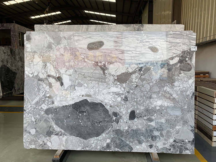 Polished Grey Natural Marble Big Slab Price for Wall Flooring Tile Background Kitchen Counter Top Desk