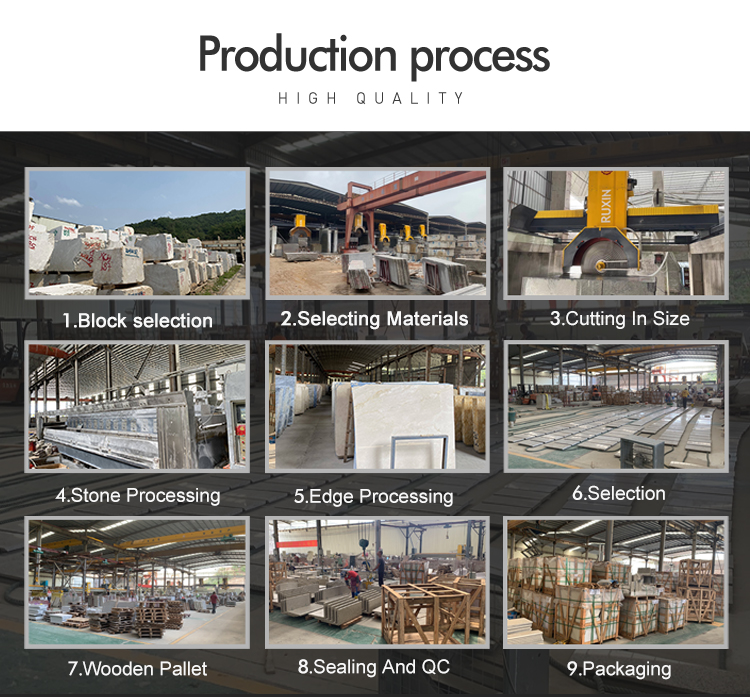 New Factory Manufacturer Price Colorful Kitchen Grey Marble Slabs Tile Sale Natural Stone Customized Wall Marble Slab