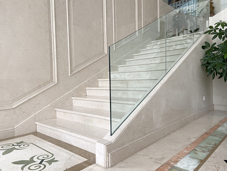 Modern Simple Straight Natural Stone Foot Steps Marble Stair Staircase