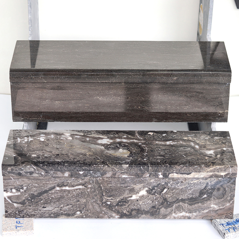 Beautiful Polished Black Brown Natural Stone Step Stair Case Tread Marble Stairs