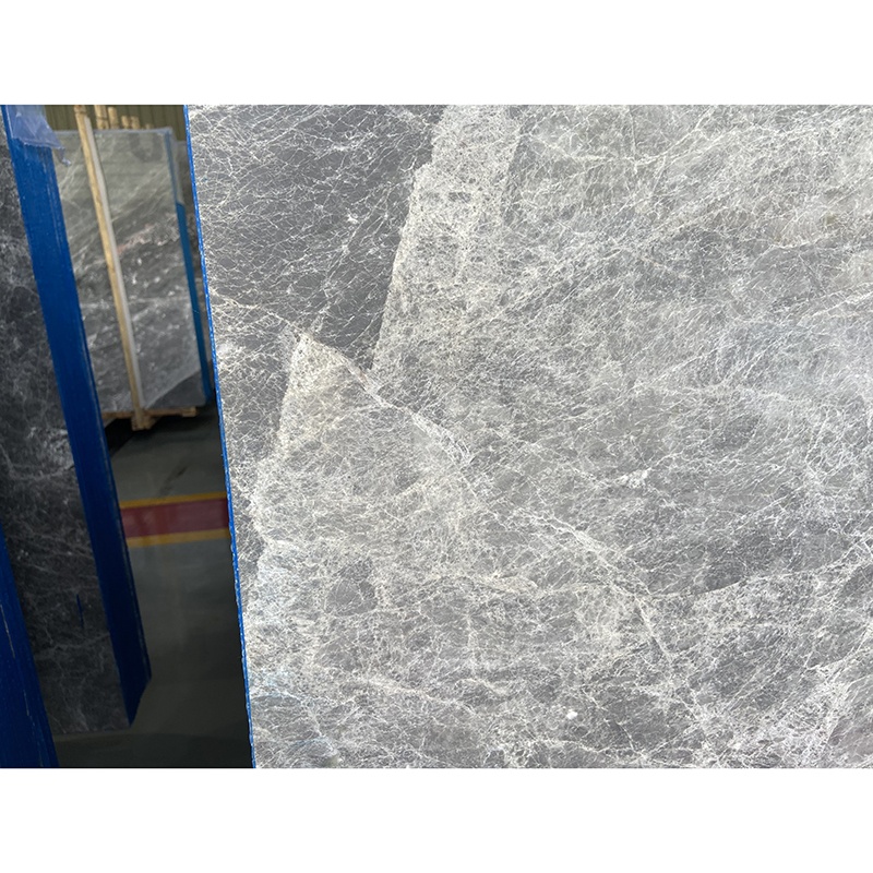 High Grade Natural Calcite Gray Marble Floor Stone Dining Table Countertops Slab and Tile