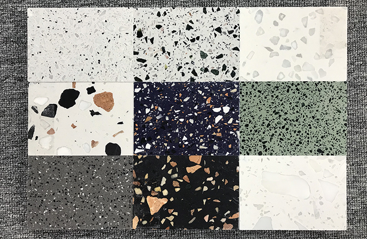 Wholesale Pink White Mixed Colors Terrazzo Quartz Stone Slab for Dining Table Kitchen Top and Floor Tile