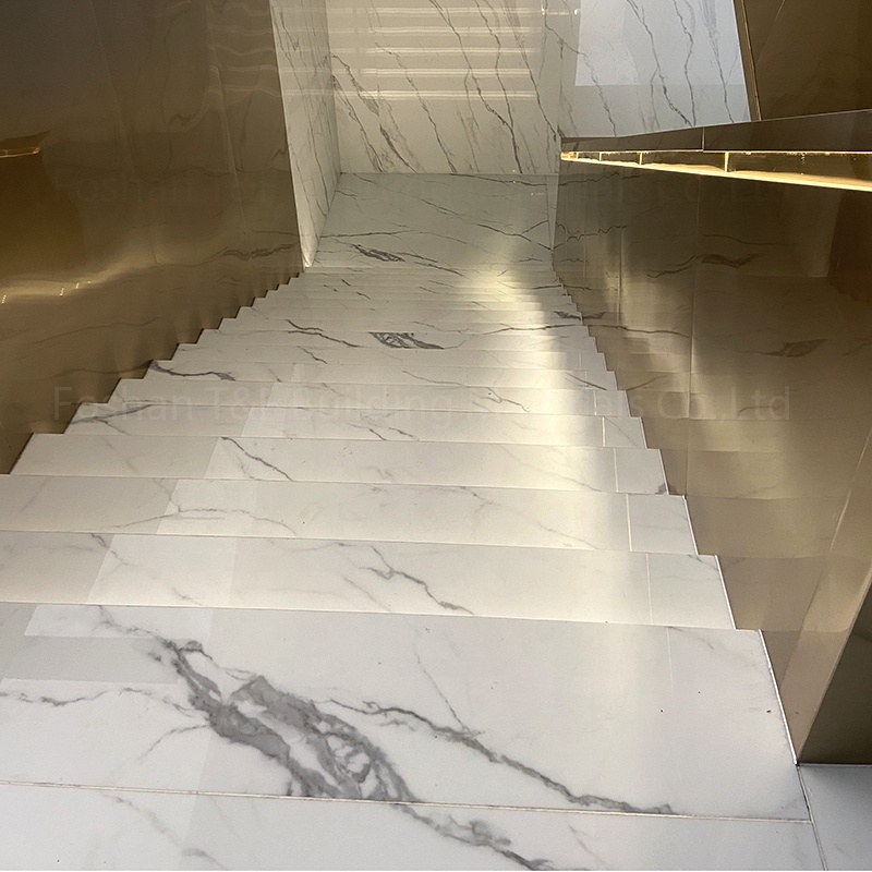 3200x1600 Calacatta White Polished Surface Bookmarked Artificial Quartz Natural Marble Stone Countertop Slabs