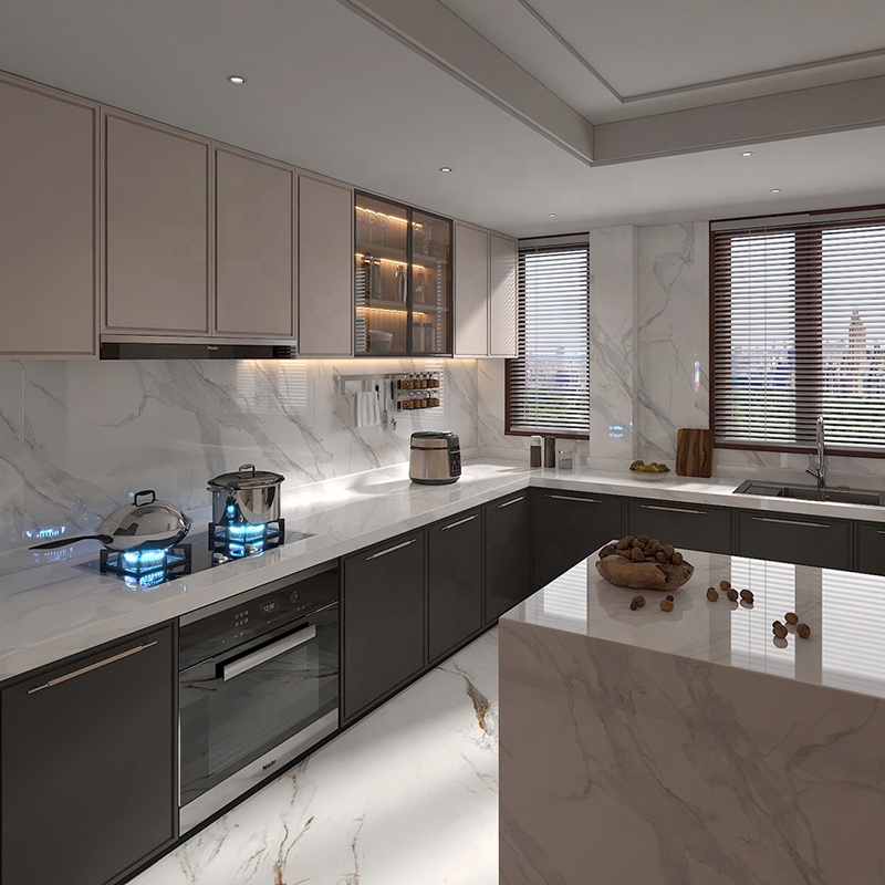 3200x1600 Calacatta White Polished Surface Bookmarked Artificial Quartz Natural Marble Stone Countertop Slabs