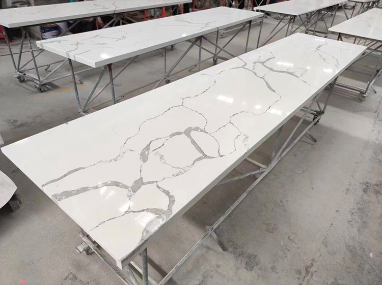 3200x1600 Calacatta White Polished Surface Bookmarked Artificial Quartz Natural Marble Stone Countertop Slabs
